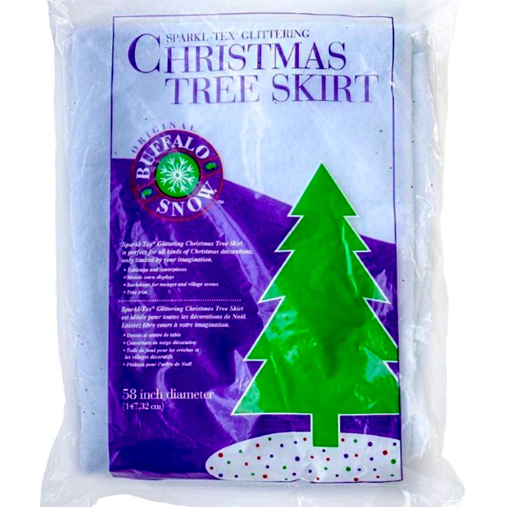 SNOW GLITTR TREESKIRT 58" by BUFFALO BATT & FELT